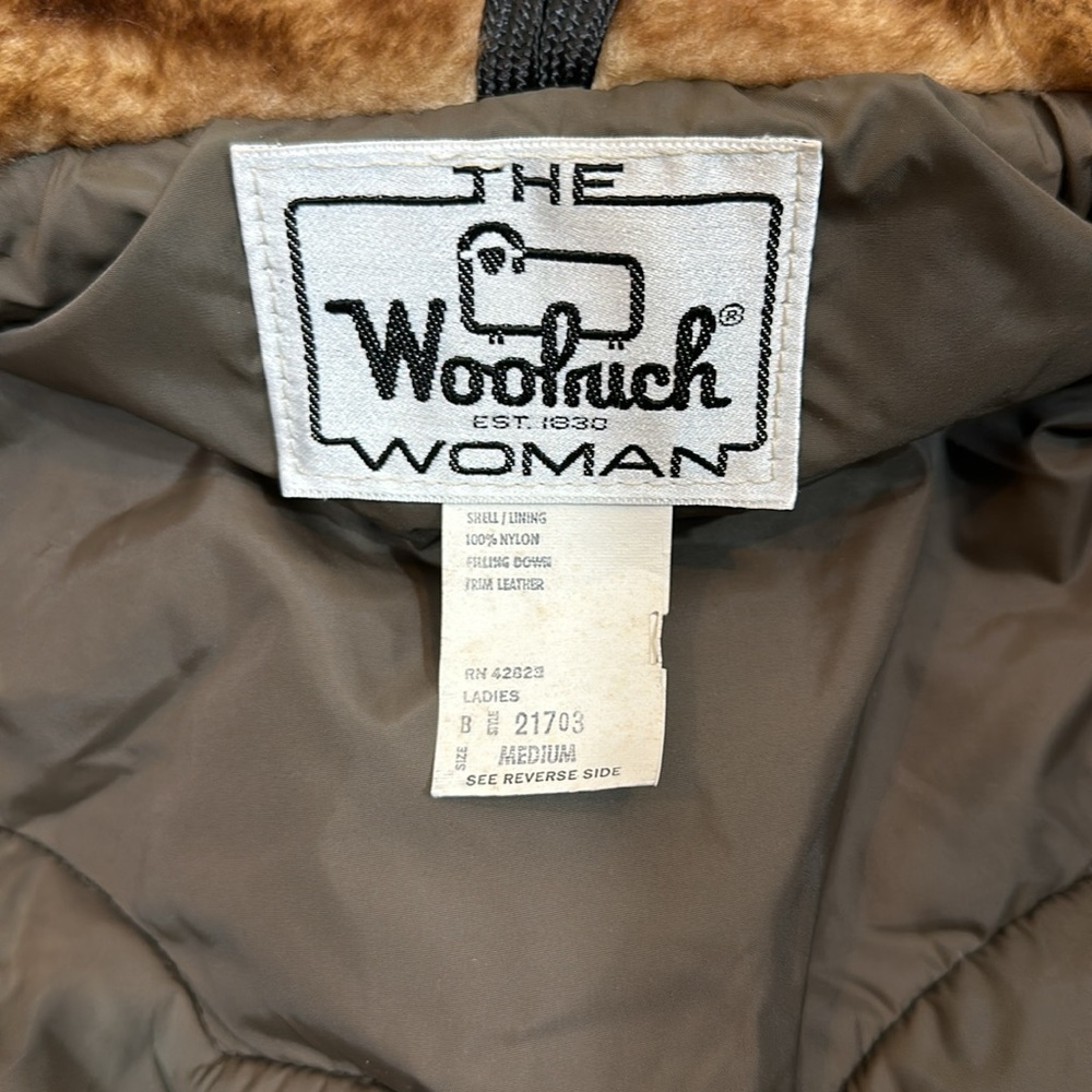 Vintage Woolrich Leather Down Western Vest - Picture 7 of 10